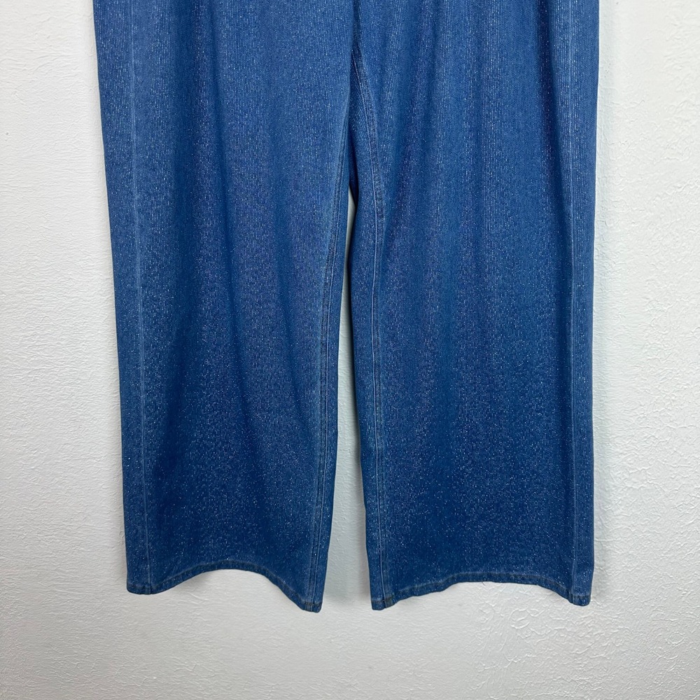 Halara Flex Drawstring Wide Leg Sparkle Casual Sweatpants Jeans with Pockets - Picture 4 of 7
